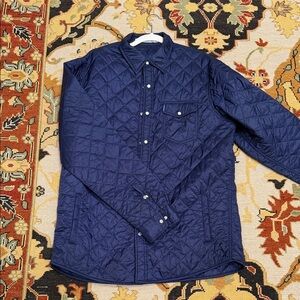 Criquet Quilted “Shacket” Western Snaps deep Navy Great Condition Large